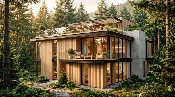 Free Luxury Home Modern Villa illustration and picture