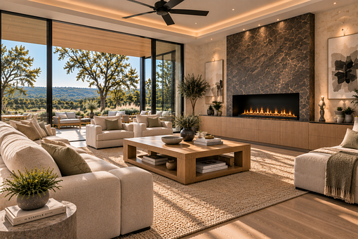 Free Luxury Living Room Modern Interior illustration and picture