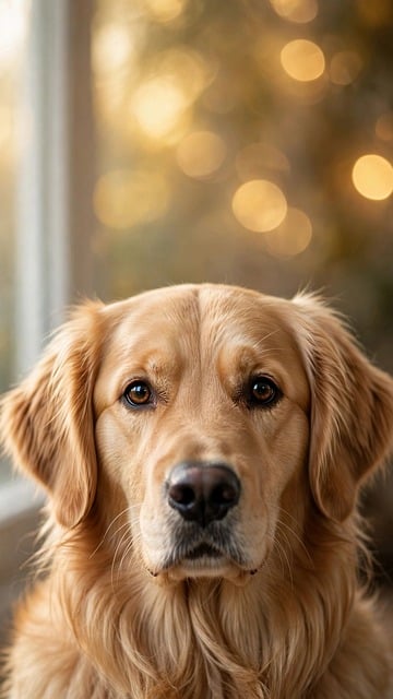 Free Golden Retriever Dog Portrait illustration and picture