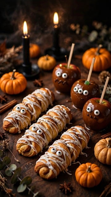 Free Pumpkin Caramel Apples illustration and picture