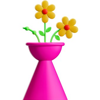 Blomst, Vase, Pink, Gul, Dekoration