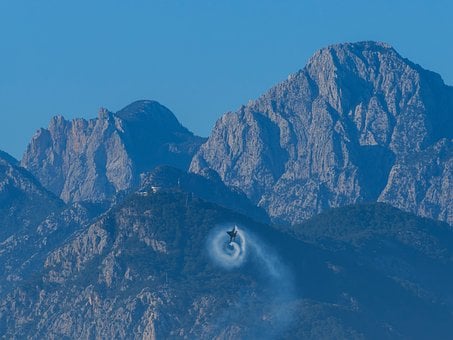 Free Fighter Jet Mountains photo and picture