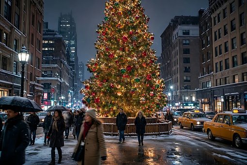 Free Christmas Tree Snowy photo and picture