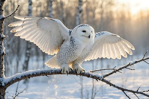 Free Snowy Owl Tree photo and picture