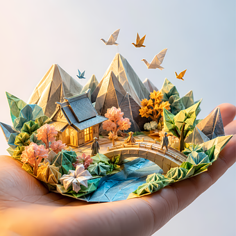 Origami, Papírové Hory