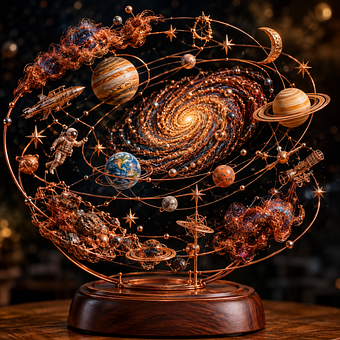 Vesmír, Miniatura, Měděný Drát, Galaxie