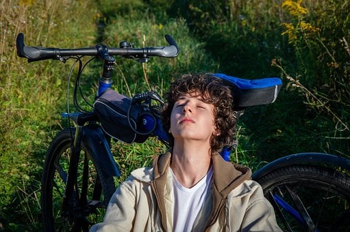 Free Young Man Cycling photo and picture