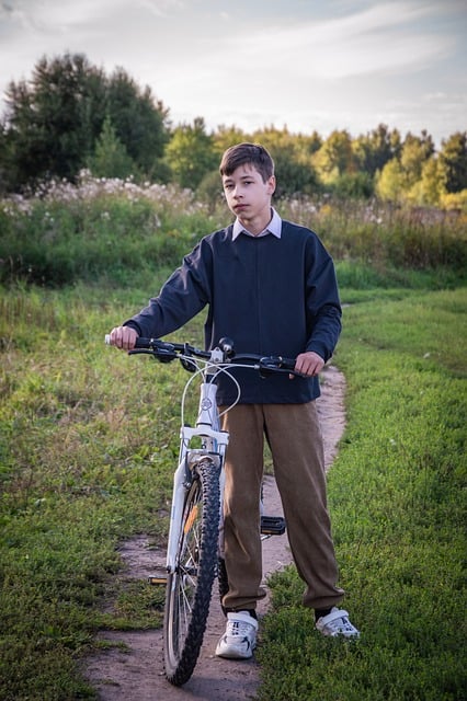 Free Boy Cycling photo and picture