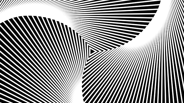 Free optical art optical illusion concentric lines vector