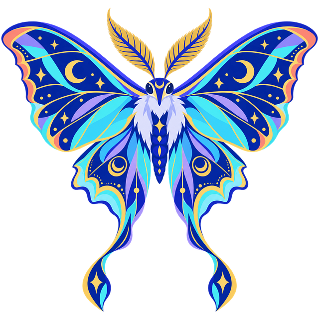 Free luna moth fantasy moth blue moth vector