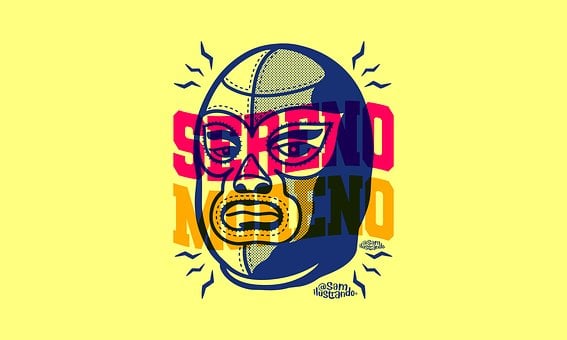 Meksikansk Maske, Luchador, Grafikk