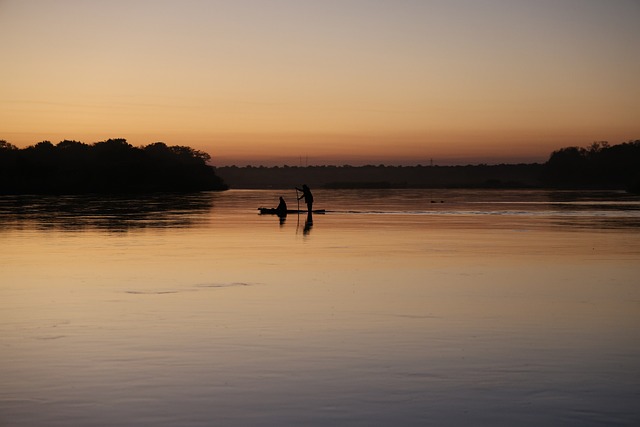 Kano, Solnedgang, Okavango-Delta