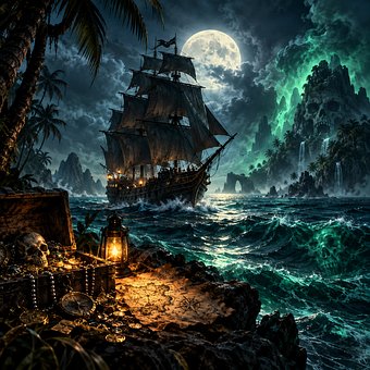 Navio Pirata, Fantasma, Crânio