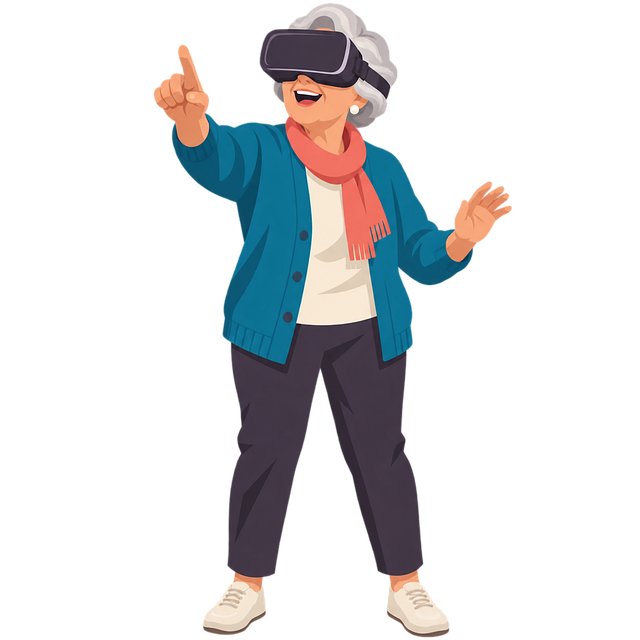 Virtual Reality, Ældre Kvinde