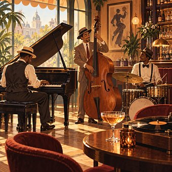 Jazz, Charleston, Piano, Contrabaixo