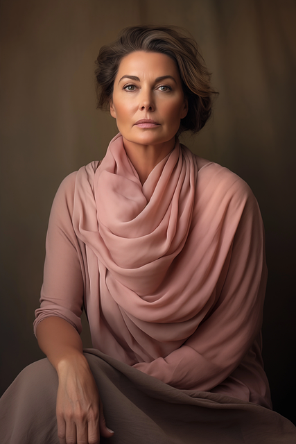 Free Studio Portrait Older Woman illustration and picture