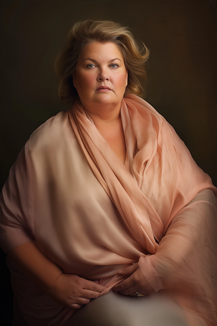 Free Studio Portrait Older Woman illustration and picture