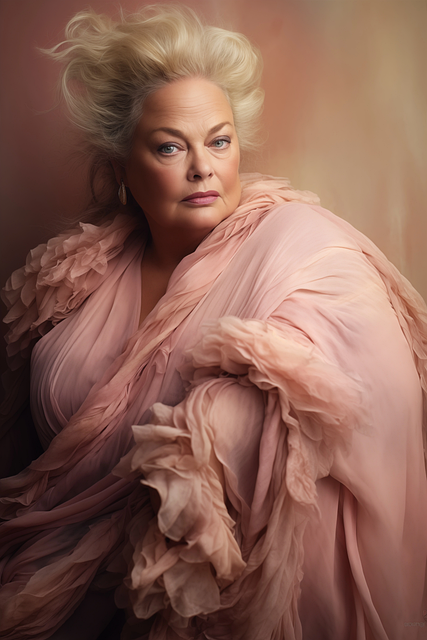 Free Studio Portrait Older Woman illustration and picture