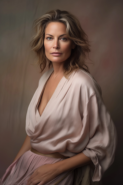 Free Studio Portrait Older Woman illustration and picture