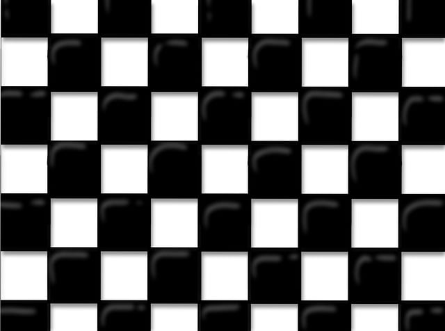 Free checkerboard pattern black and white illustration