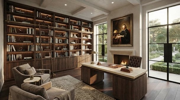 Free Library Luxury illustration and picture