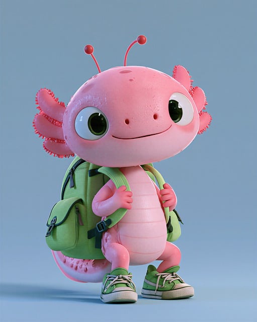 Axolotl, Karakter, Digitale Kunst