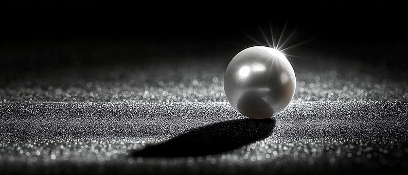 Perla, Negro, Terciopelo, Lujo