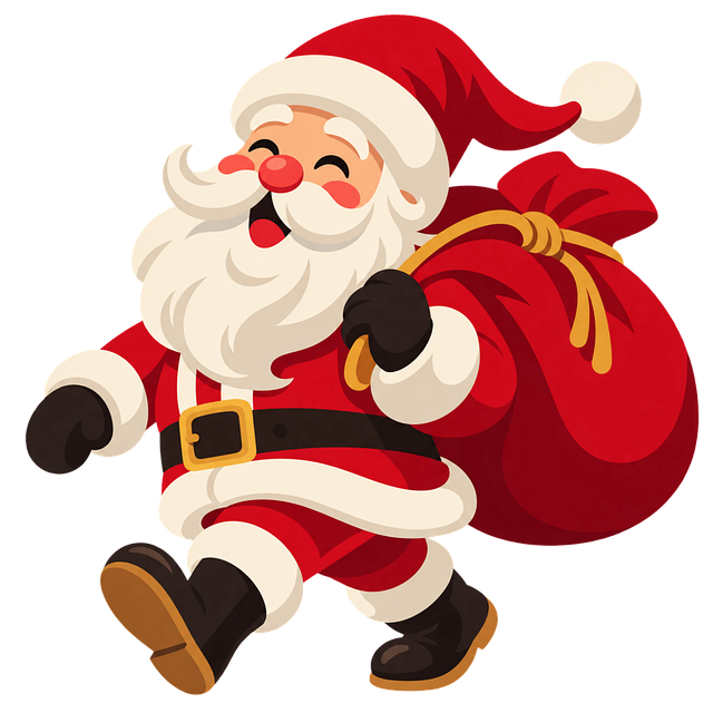 Free santa claus christmas gifts vector