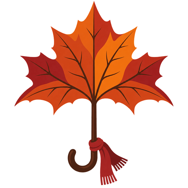 Free leaf umbrella maple leaf autumn umbrella vector
