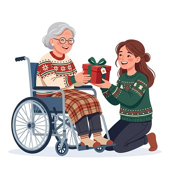 Weihnachten, Rollstuhl, Behinderung
