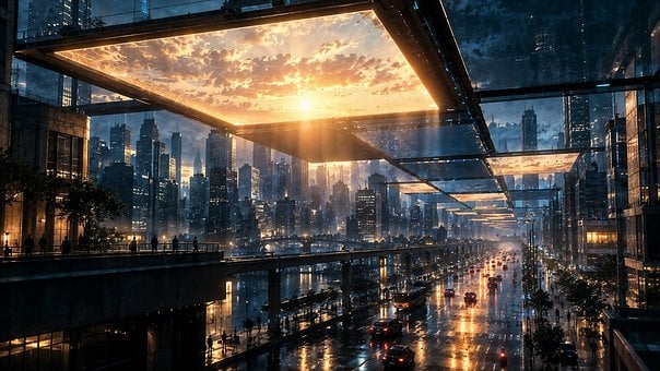 Free Cityscape Sci-Fi illustration and picture