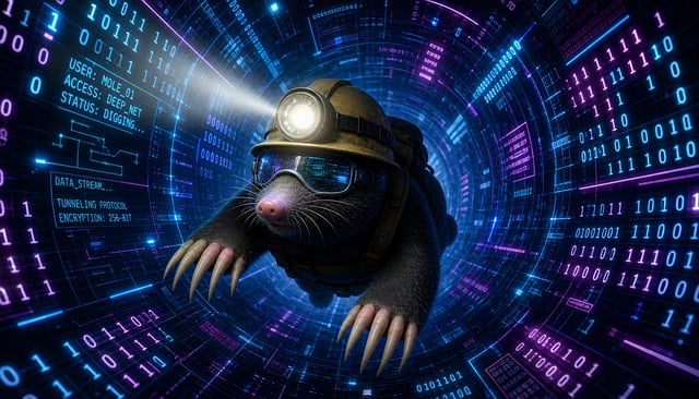 Free mole encryption tunnel illustration