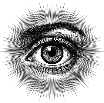 Øye, Gravering, Vintage, Symbol, Anatomi