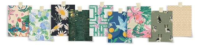 Free textiles patterns flowers illustration