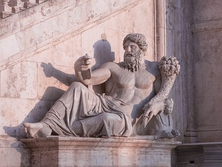 Estátua, Homem, Barba, Mármore, Antigo