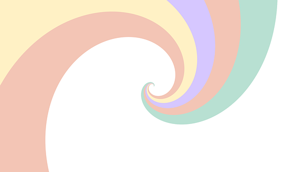 Spiral, Virvel, Hvirvel, Pastelfarvet
