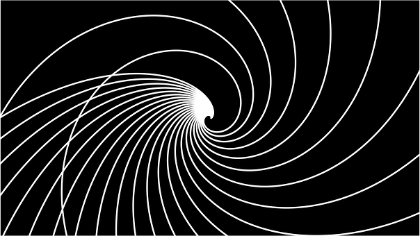 Spirale, Wirbel, Schwarz-Weiß
