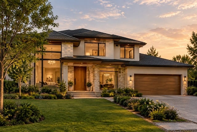 Free luxury house modern house contemporary architecture illustration