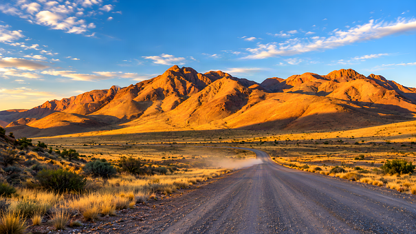 Wüste, Natur, Namibia, Afrika, Straße