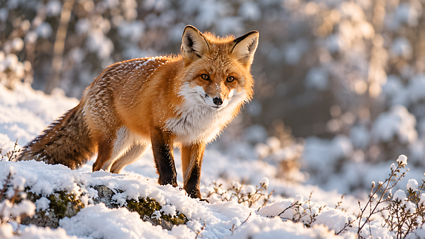 Zorro, Naturaleza, Invierno, Nieve