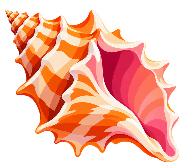 Free conch sea beach illustration