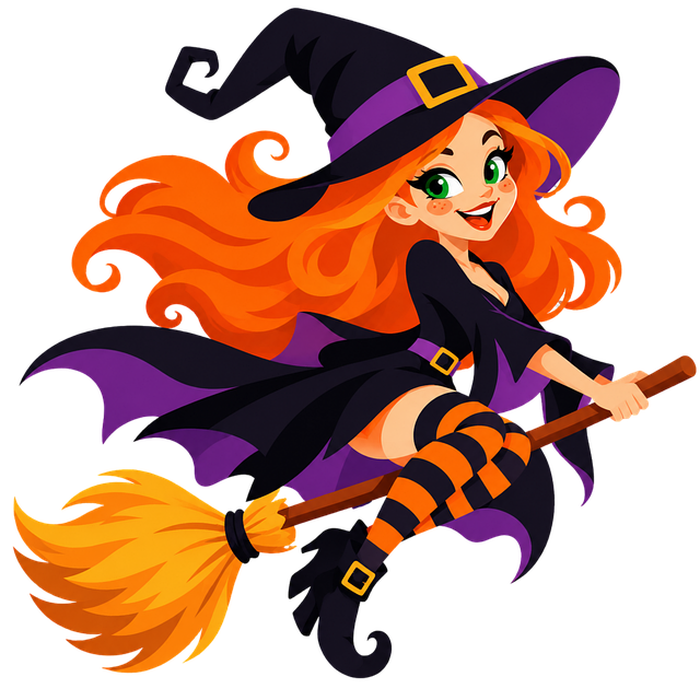 Free Halloween Witch vector and picture