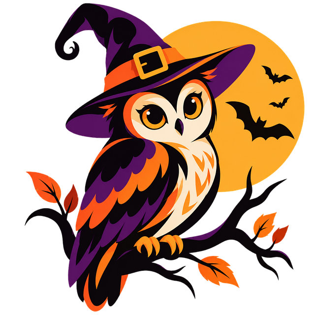 Free Halloween Owl vector and picture
