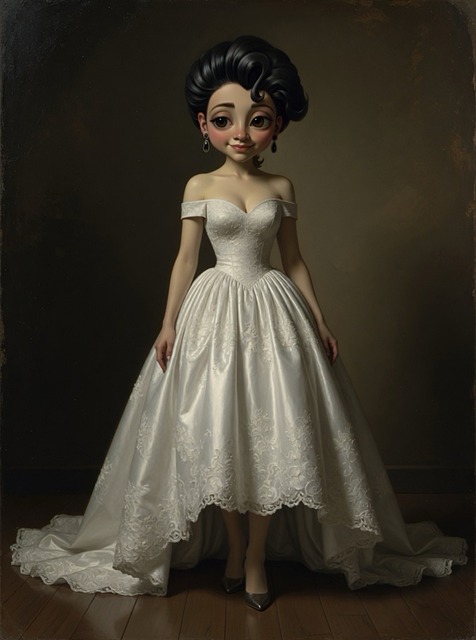 Lebendige Puppe, Frau, Kleid, Mode