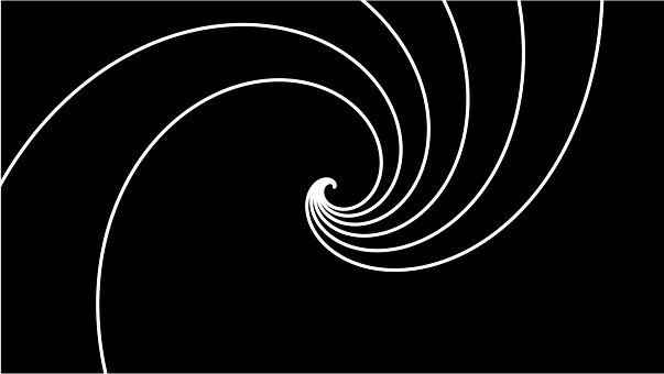 Spirale, Wirbel, Schwarzweiß, Monochrom