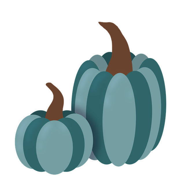 Free pumpkin teal allergy-friendly illustration