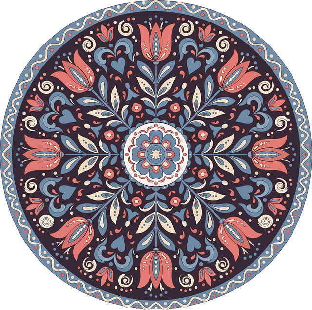 Free scandinavian folk art mandala vector