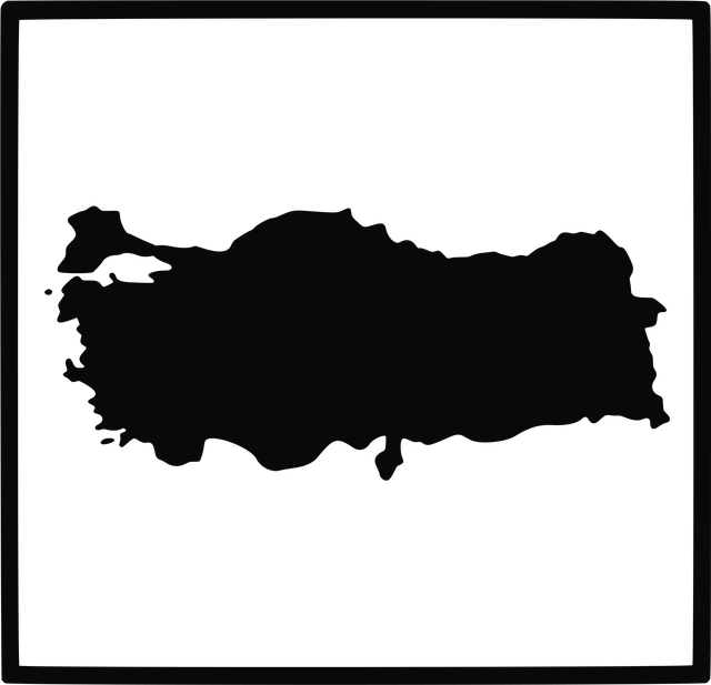 Karte, Türkei, Silhouette, Umriss