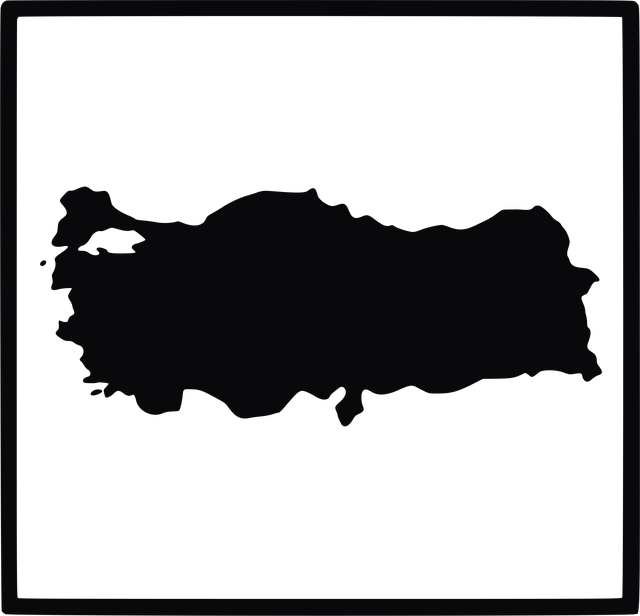 Truthahn, Karte, Schwarz, Silhouette