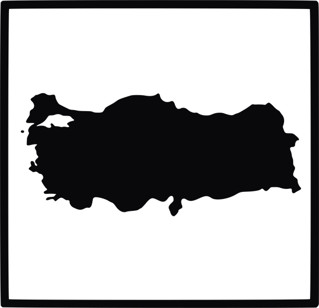 Truthahn, Silhouette, Schwarz, Karte
